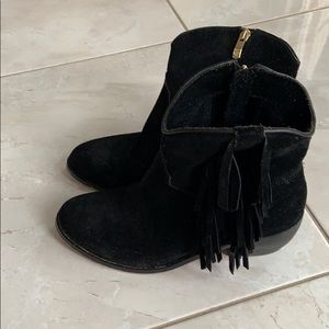 Vince Camuto fringe booties